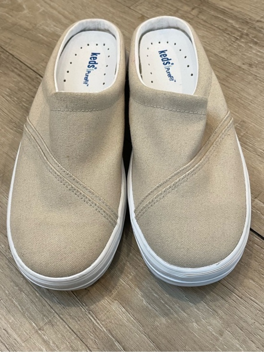 Keds Beige Pure Fit Slip-On Canvas Sneakers 6.5
